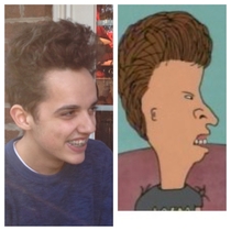 I posted a pic earlier calling my lil bro Kramer jr A redditor said he looked like Butthead Im laughing way harder now