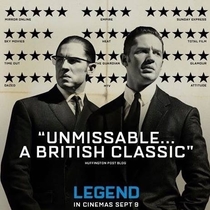 The Guardian gave Tom Hardys new film Legend two stars The films poster designer hid it in plain sight