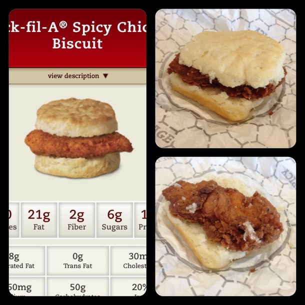  Chik-fil-A Spicy Chicken Biscuit Im still hungry 