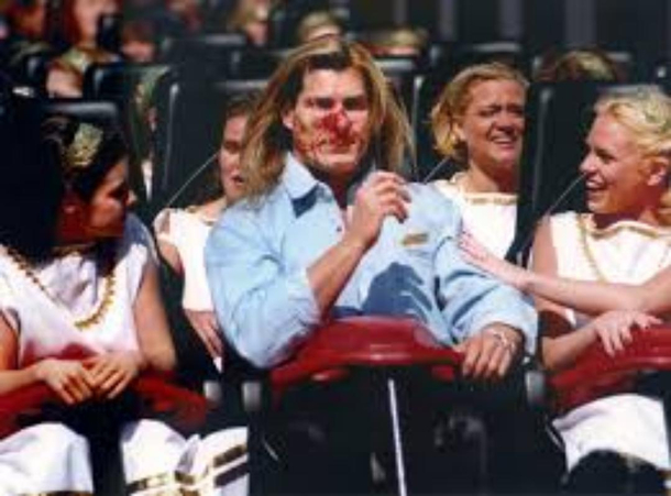  years ago today Italian modelactor Fabio got hit in the face by a goose while riding on a rollercoaster