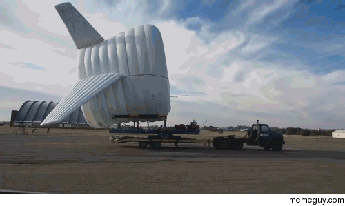 A blimp turbine producing twice the energy than an average wind turbine