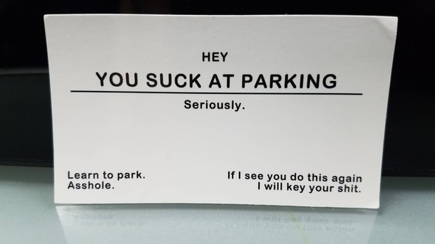 A co-worker got this on her car