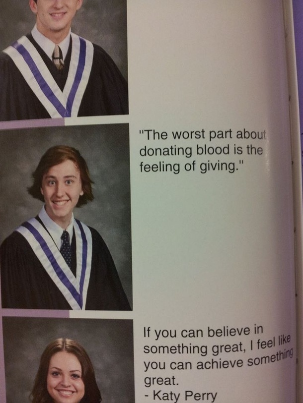 A great quote I found in my friends highschool yearbook