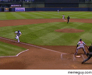 A perfect baseball slide
