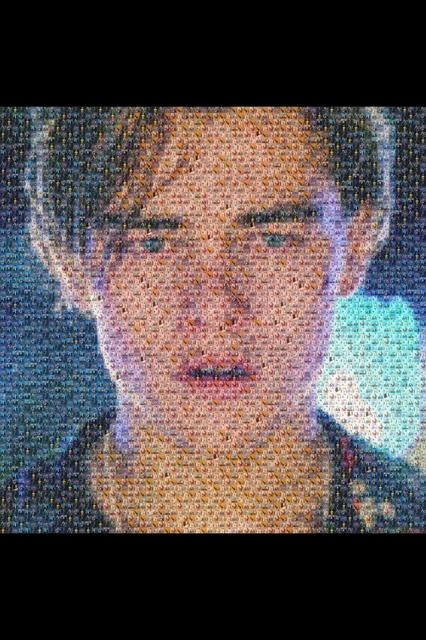a picture of leonardo di caprio crying made out of pictures of oscar winners