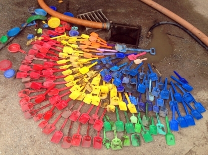 A pre-school was having issues with a cesspool by the sandbox After pumping it this is what they found