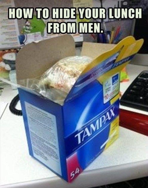 A way to keep the guys from stealing my lunch
