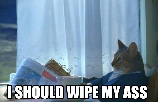 After browsing Reddit and Tinder in the bathroom for  minutes