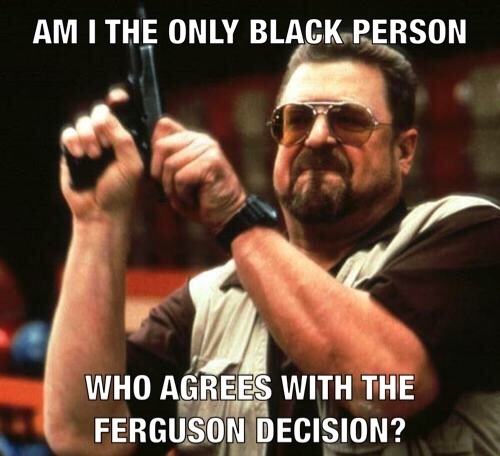After going through my new feed I feel like Im the only one who agrees with the Ferguson decision