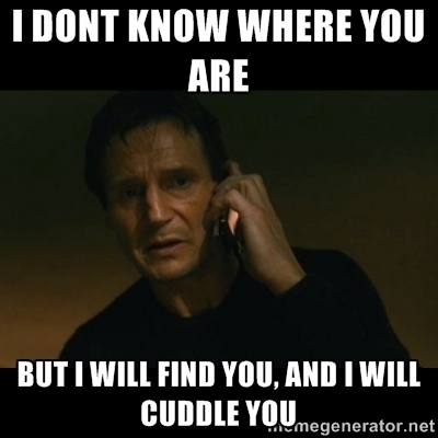 After hearing my kitten purring but not being able to find him