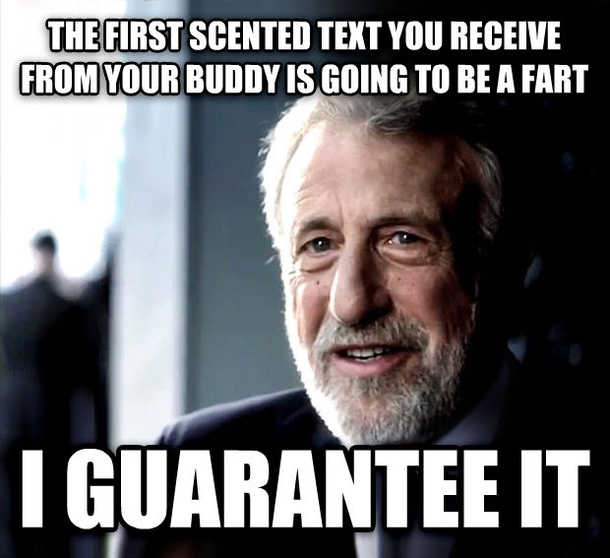 After reading about a new app that can send scented text messages