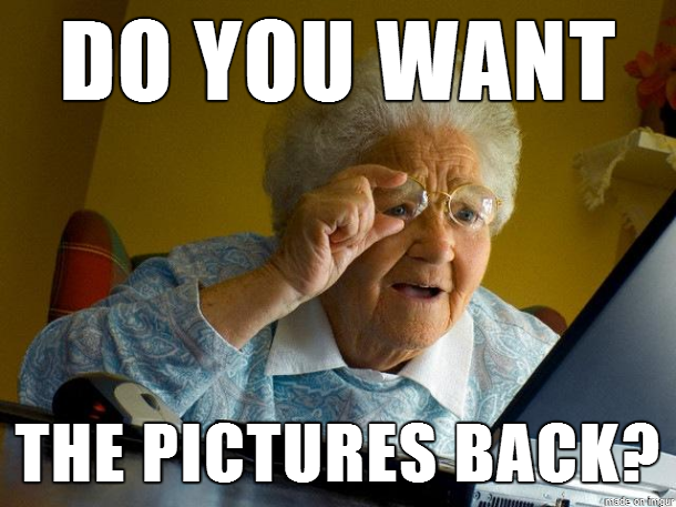 After sending my grandma some photos to her E-mail