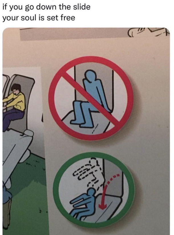 Airplane emergency exits take you to the astral plane apparently
