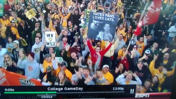 Alright which one of you was at College Gameday yesterday
