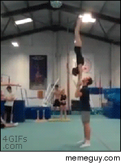 Amazing gymnastics trick