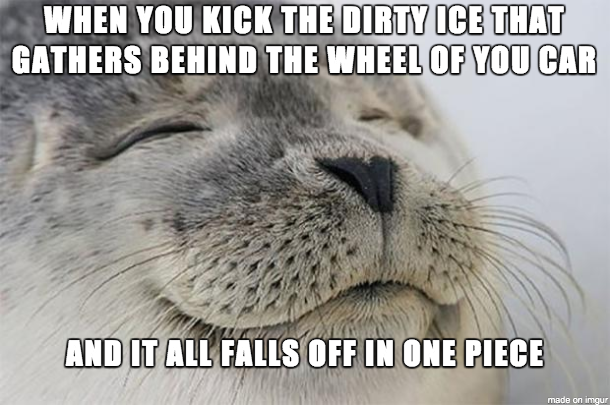 An ice scraper just doesnt give the same satisfaction