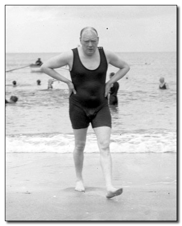 As a Brit whos just woken up I see your sexy founders and raise you Winston Churchills swimsuit bulge