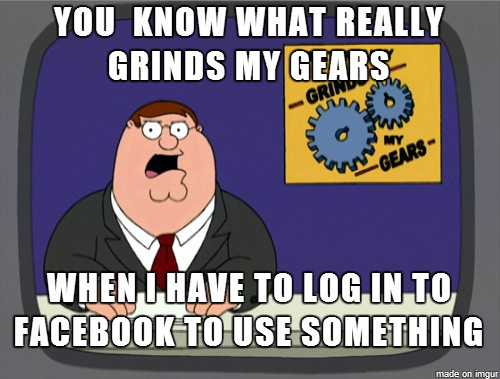 As someone without a Facebook this is really annoying