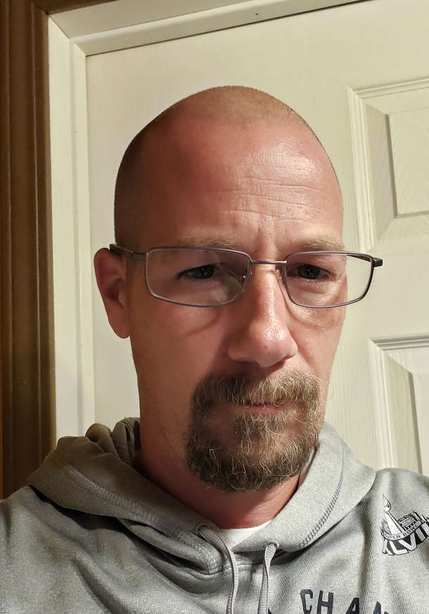 At  just got my first pair of prescription glasses and was told I look like Walter White I dont see it