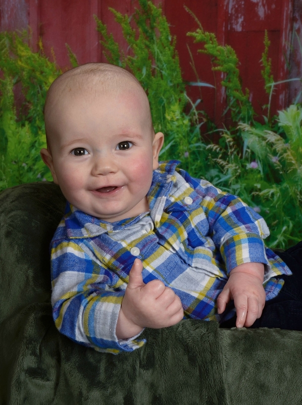 At  months old my son already has the best school photo ever