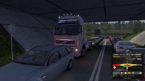 Been stuck in traffic for the past  minutes in Euro Truck Simulator The fuck am I doing with my life