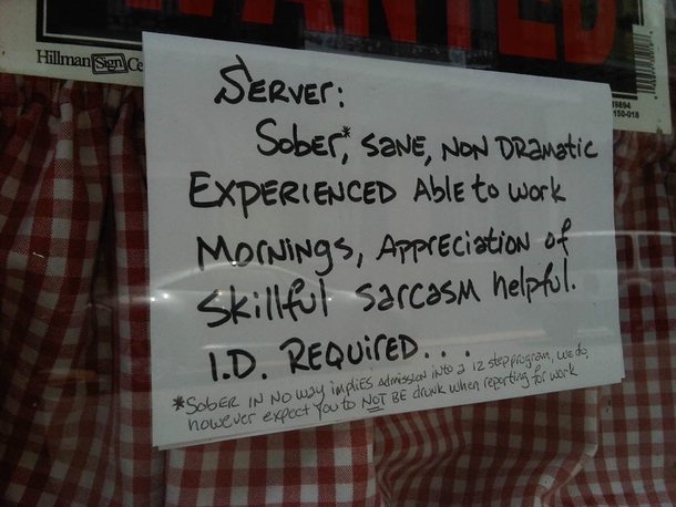 Best help wanted sign ever