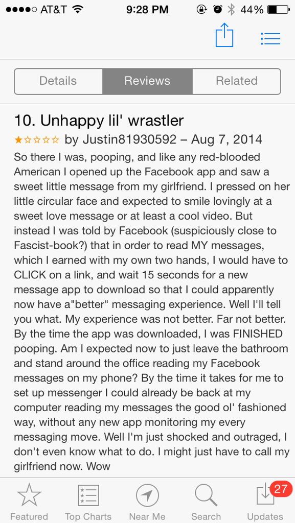 Best review for the new Facebook messaging app