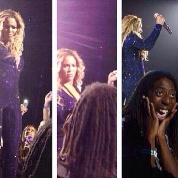 Beyonce looked at me with disgust