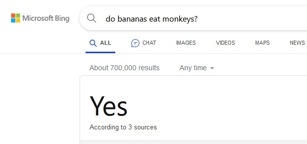 Bing really gives the best answers