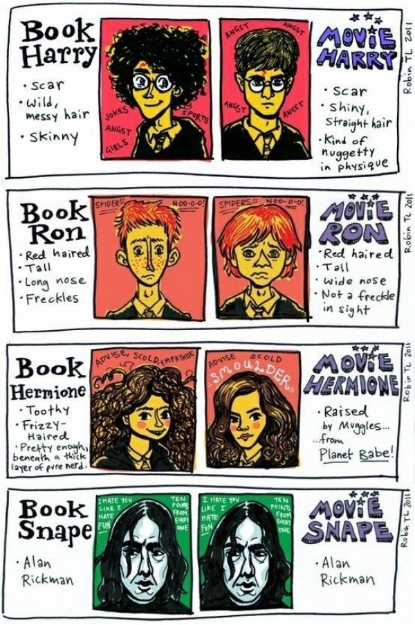 Book Harry vs movie Harry