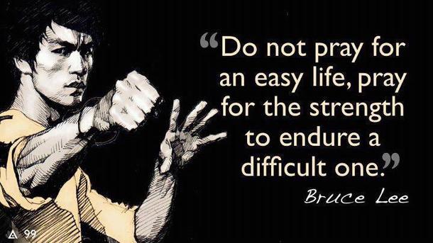 Bruce Lee on praying
