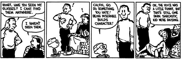 Calvin amp Hobbes - Calvin Impersonates His Father