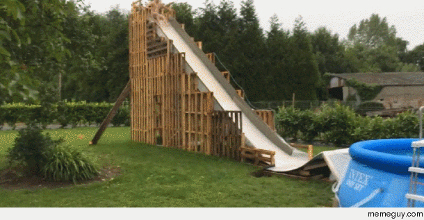 Check out this amazing home made water slide