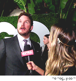Chris Pratt when asked to show us his GQ pose