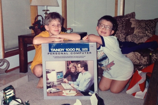 Christmas morning  my brother and I couldnt believe we actually got the Tandy 