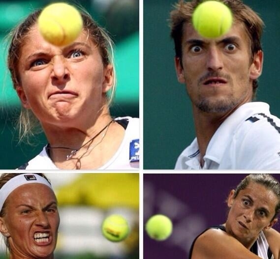 Close up pictures of tennis players just look like people trying really hard to control their telekinetic powers