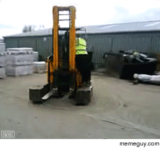 Correct use of a forklift truck