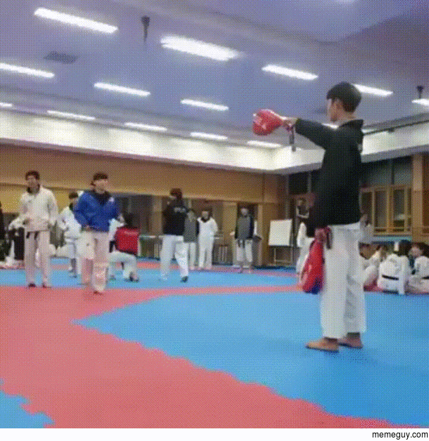 Crazy spinning kick
