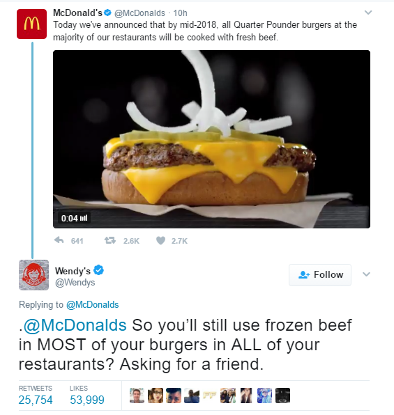 Damn Wendys coming at McDonalds with the savagery