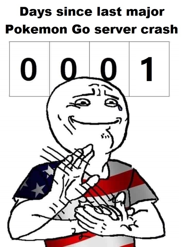 Days since last Pokemon GO server crash