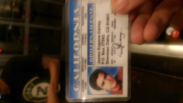 Drunk guy tried using this as his ID last night at work