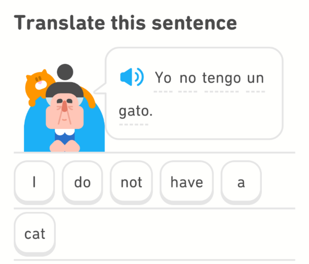 Duolingo old lady is senile