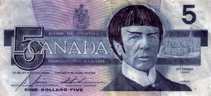 England may have Winehouse money and American may have Snooki money but Canadian bills are a little more logical