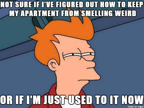 Even the faintest smell can taint a small apartment