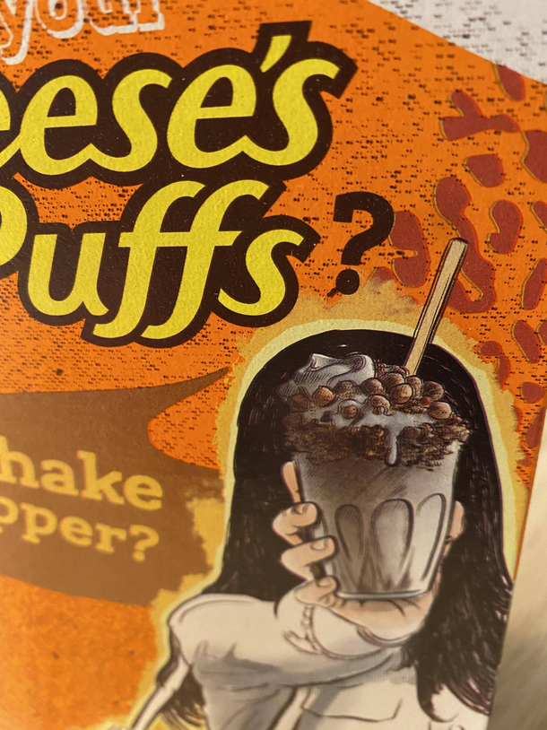 Even the girl from The Ring likes Reeses Puffs