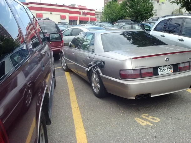 Excuse me sir you arent parked between the lines