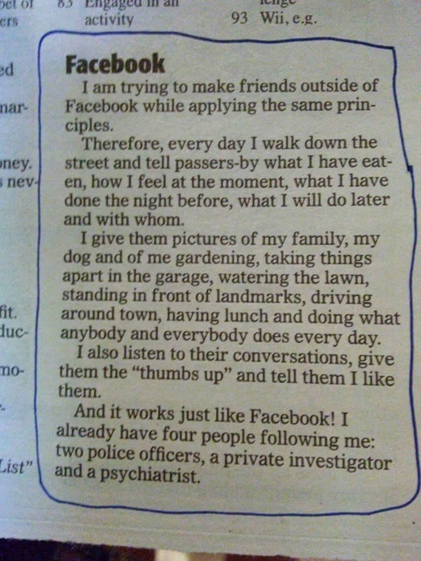 Facebook in real life