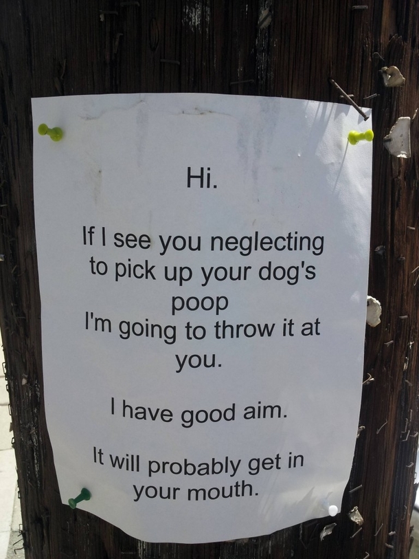 Fair warning to irresponsible dog owners