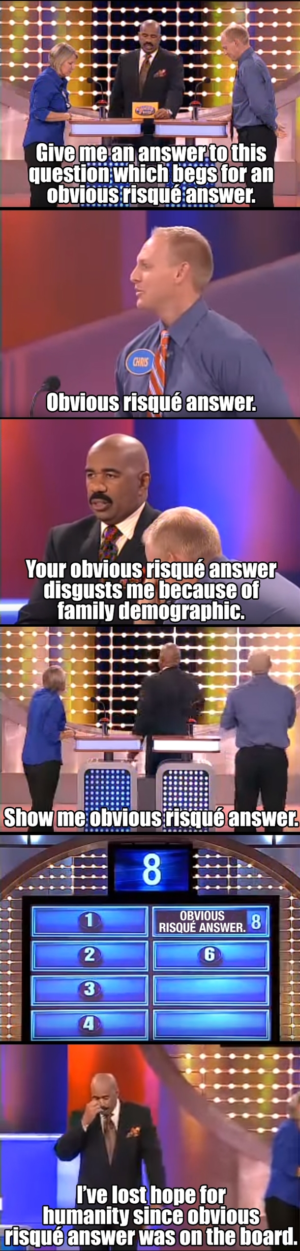 Family Feud Lather rinse repeat