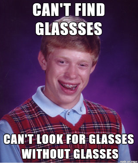 Fellow glasses wearers can relate